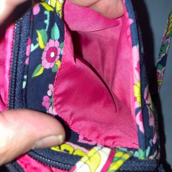 Vera Bradley Paisley Crossbody Bag - Navy and Pink - Picture 6 of 7
